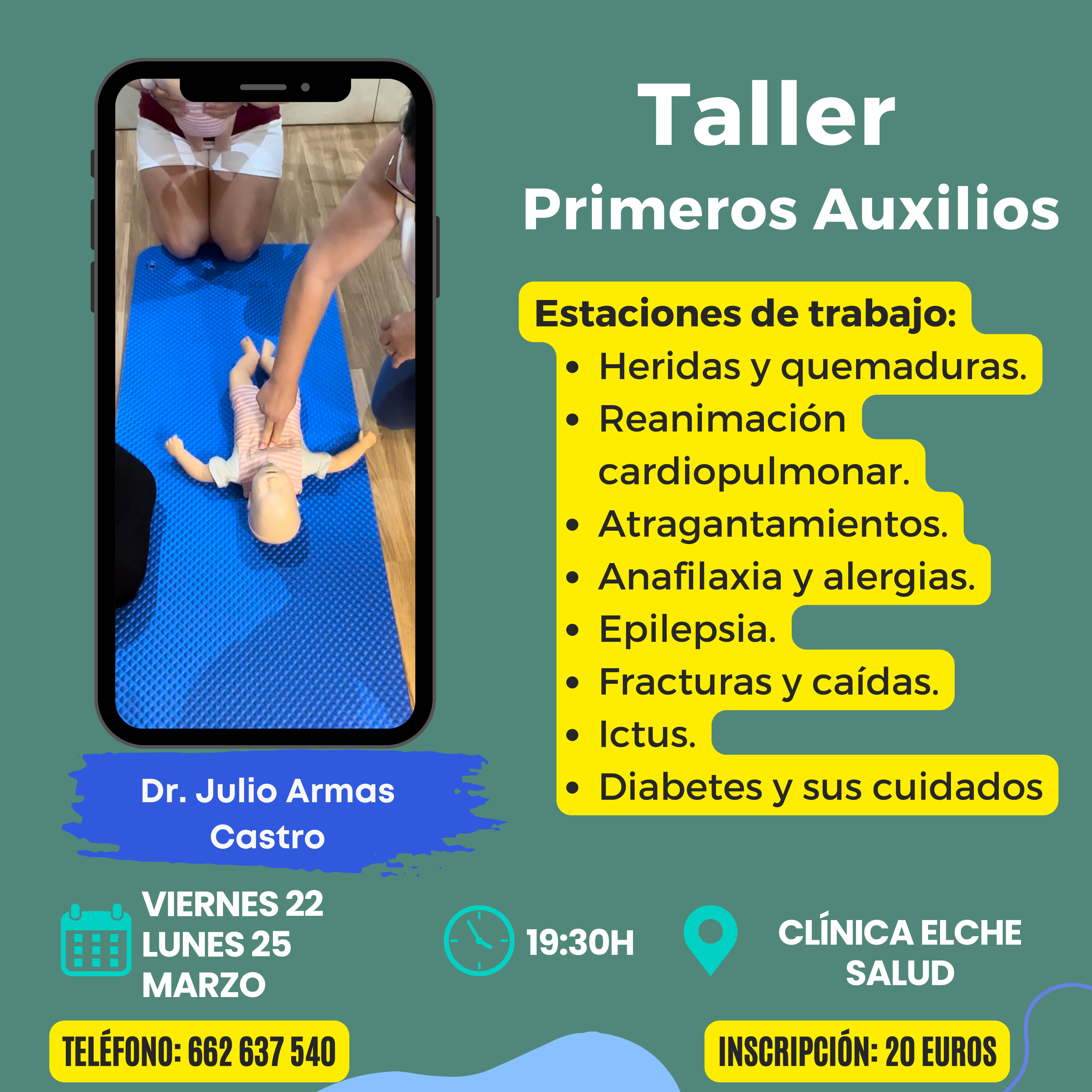 Taller práctico PRIMEROS AUXILIOS. Edición Miércoles 3 de Julio. - Imagen 4